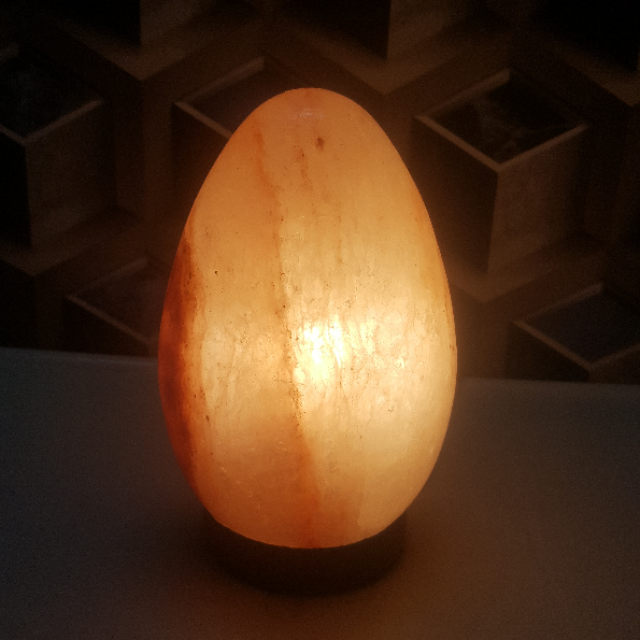 himalayan egg lamp with light